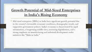 Growth Potential of Mid Enterprise in India