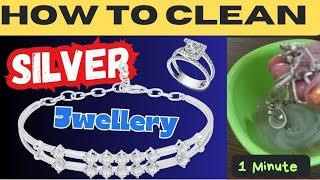 Clean Silver Jewelry at Home in 2 Easy Steps - Sparkle! / clean Jewelry - in 1 Minute