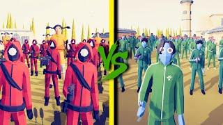 SQUID GAME GUARDS vs PLAYERS - Totally Accurate Battle Simulator TABS