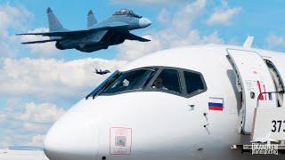 The MiG-35 met the Superjet and frolicked.