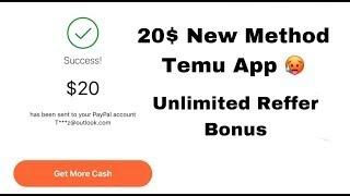 2023 New free income site |20$ Reffer Bonus From Temu | Unlimited online income website 2023