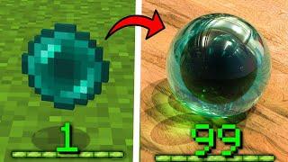 Minecraft But Your XP = More Realistic Graphics