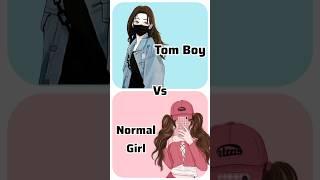 Tomboy vs Normal girl #hazelcreation #trending #shortsfeed #shorts