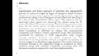 Optimizing Image Segmentation by Selective Fusion of Histogram based K-Means Clustering