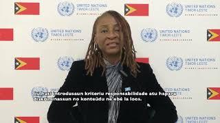 Mensajén Koordenadóra Rezidénsia UN Timor-Leste Sra. Funmi Balogun Alexander