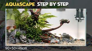 How I created this BEAUTIFUL AQUASCAPE | STEP BY STEP TUTORIAL