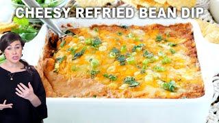 Cheesy Refried Bean Dip (Only 10 MINUTES Prep!!!)