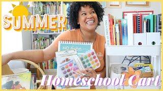 OUR SUMMER HOMESCHOOL CART// HOMESCHOOLING DURING THE SUMMER!!