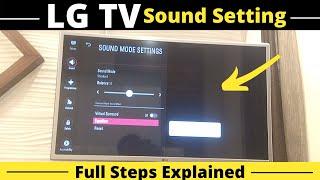 LG TV Best Sound Setting Mode | Audio Setting In Lg TV | Full Steps In 2021