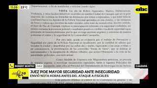 “Estamos en una zona liberada”: juez de Caazapá clama por mayor seguridad