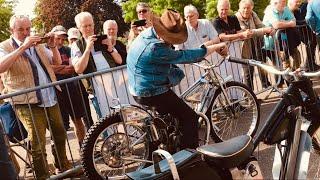 SPEEDWAY MOTORCYCLES Start-Up Arena - Rev-Up Super-Loud Exhaust Sound KEMPTON PARK Classic Bike Show