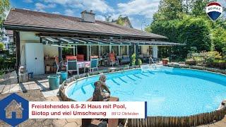 Freistehendes 6.5-Zi Einfamilienhaus in Obfelden mit Pool, Biotop und viel Umschwung in Obfelden