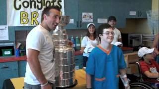 Brad Marchand brings the Stanley Cup to the IWK