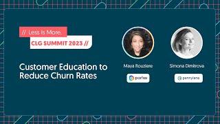 Customer Education to Reduce Churn Rates - Maya Rouziere (Partoo) & Simona Dimitrova (Pennylane)