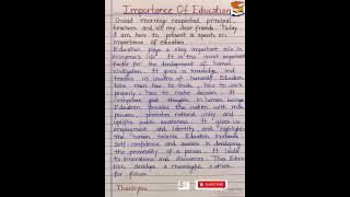 Importance of education l essay on importance of education l speech on importance of education