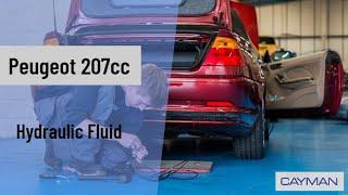 How to check hydraulic fluid level for a Peugeot 207cc Convertible roof