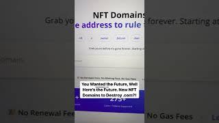 You Wanted the Future, Well Here’s the Future. New NFT Domains to Destroy .com?!