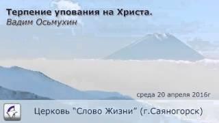 Терпение упования на Христа - Вадим Осьмухин, 20 апреля 2016г