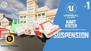 Unreal Engine 5 Tutorial -  Kart Racing Game Part 1: Suspension