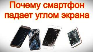Почему смартфон падает углом экрана