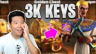 Can you Max Commanders with 3K Gold Keys? [Imhotep Max] | Rise of Kingdoms