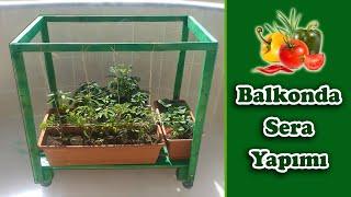 Balkonda hobi bahçesi - Sera Çiçeklik Yapımı | DIY | #wooden #garden #woodworking