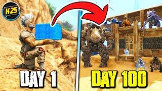 I Survived 100 Days in HARDCORE Ark Survival Evolved on SCORCHED EARTH w/ Fear Evolved