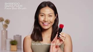 DAIYA FUDE Face Duo Makeup Brush Tutorial | Shiseido