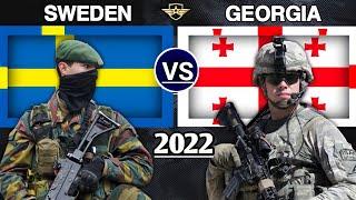 Sweden vs Georgia military power comparison 2022.