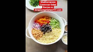 Vegetarian Mediterranean Couscous Salad is EASY, YUMMY & perfect for light meals.