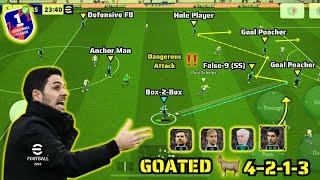 Unstoppable 4-2-1-3 (3-CF)  Best Formation For Long Ball Counter & Quick Counter In eFootball 2025