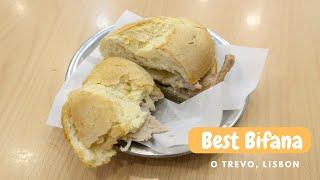 I Went to O Trevo for a Bifana with Cheese in Lisbon | O Trevo, Portugal | Travelling for Food