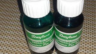 daytone emerald green ink with writing sample