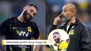 Al-Ittihad Reacts To Reports That Benzema is Unhappy with Manager Espirito