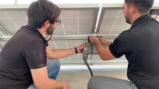 INSTALACIÓN DE SISTEMA DE INTERCONEXIÓN 4 paneles solares, 2 microinversores BDM600