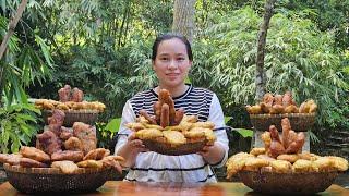 How To Make Long-Lasting, Puffy, Delicious Fried Banana Cakes In The Farm - Goes to market sell