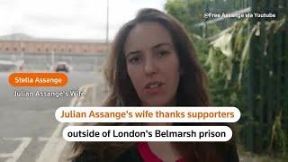 Julian Assange’s wife thanks supporters outside London prison | REUTERS