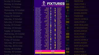 Icc cricket world cup 2023 schedule #world #cup  #schedule