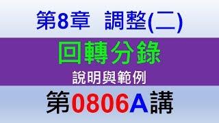 方炳傑0806A第8章調整(二)第４節回轉分錄－說明與範例