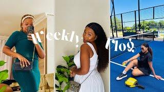 Weekly Vlog| Travel Preps |Fashion Forward | Played Paddle Tennis| New Hair