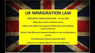 UK Immigration law jargon explained 14 July 2023