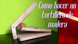 máquina de madera para hacer tortillas DIY