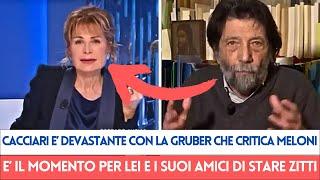 Cacciari Sbotta contro la Gruber la Umilia in Diretta e la Costringe ad Arrendersi