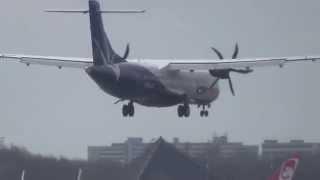 Intersky ATR 72-600 [OE-LID] - DANGEROUS landing @ Berlin-Tegel Airport! [1080p]