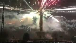 FIRE WORK IN MINAR E PAKISTAN LAHORE 2018.ON PKAISTAN REVOLUTION DAY 23 MARCH 2018