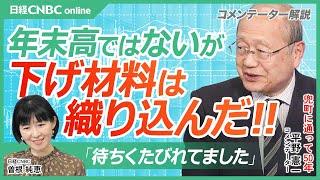 【平野憲一氏・日本株は下げ材料を織り込んだ】日経平均株価少しの下落で移動平均線の束下抜け／企業業績の伸び鈍化・円安も自動車株軟調・インバウンド好調も百貨店株など⇩・トランプ政権は不透明／中心は銀行株に