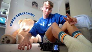 ASMR Fast Aggressive Floor Scratching *tapping, rubbing w- body triggers