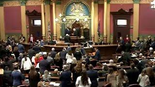 Historic MIchigan state legislature sworn in, lays out first bills