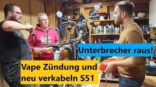 Vape Zündung Einbau in Alex`s Simson S51 ! Inkl. Testlauf ! Mit Gerrit !