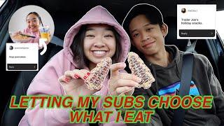 LETTING MY SUBSCRIBERS CHOOSE WHAT I EAT! Vlogmas Day 11 | Nicole Laeno